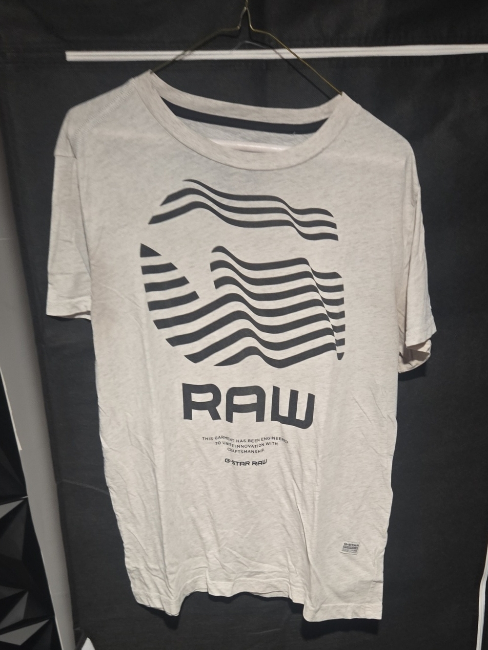 G-Star Men’s Light Gray Graphic Logo T-Shirt